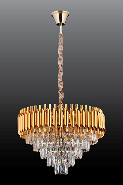 Almira MİHRAN KRİSTAL ALMİRA 55"LİK MAT SARI KRİSTAL TAŞLI