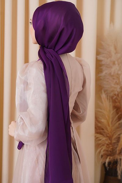 Levidor Women's Purple Janjan Chiffon Evening Dress Shawl
