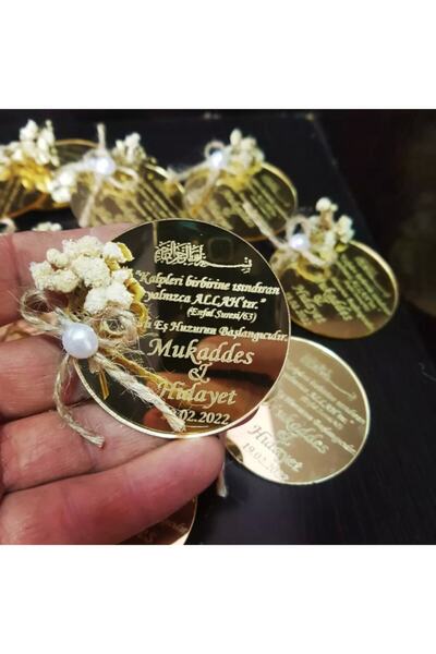 Elif Lazer Pleksi Magnet, Düğün, Nişan, Kına, Hediyelik 25 Adet