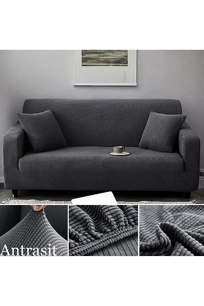 seltenet Lycra 3 Seater Elastic Seat Cover Sofa Bed Seat Cover Stretch Flexible Sofa Cover