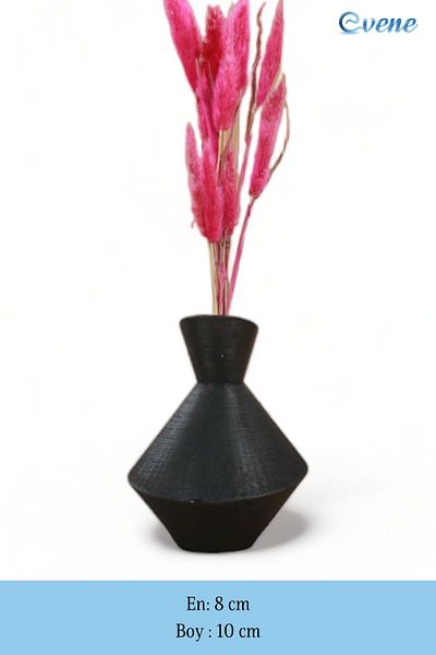Evene Vase Small Vase Tabletop Vase Home Decoration Vase Black Color Model 4