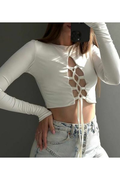 f-maskfashion ROPE CHEST DETAILED BODY