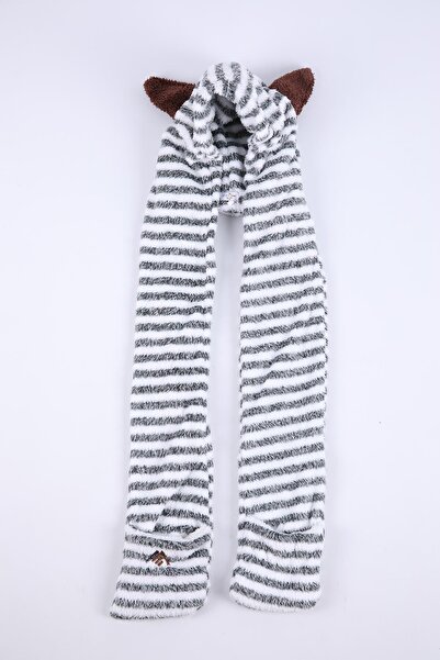 Babyhola Girl Boy Babyhola Girl Boy Plush Beanie with Ears with Pocket Gloves Winter 1300