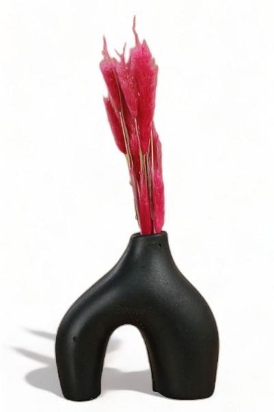 Evene Vase Small Vase Tabletop Vase Home Decoration Vase Black Color Model 7