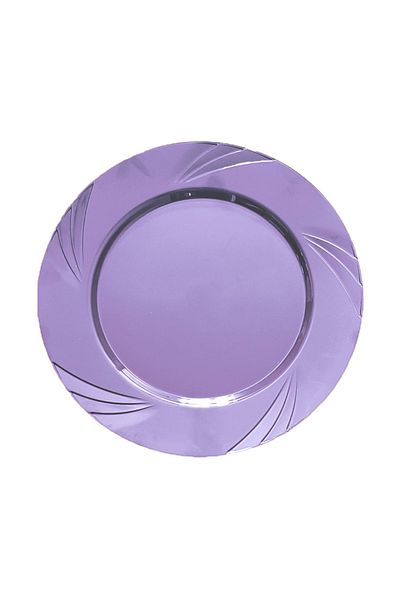 14Süs Plastic Plate Hard Luxury 22cm (6 Pieces) Lilac