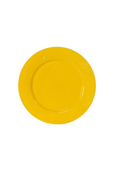 14Süs Plastic Plate Hard Luxury 22cm (6 Pieces) Yellow