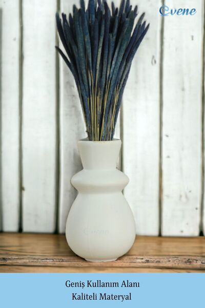 Evene Vazo Küçük Vazo Masa Üstü Vazo Ev Dekorasyon Vazo Beyaz Renk Model 10