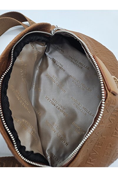 DSN Monogram Kabartmalı Bel Çantası Taba