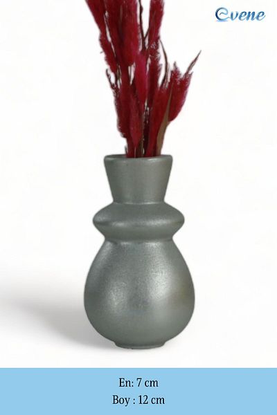 Evene Vase Small Vase Tabletop Vase Home Decoration Vase Silver Color Model 10