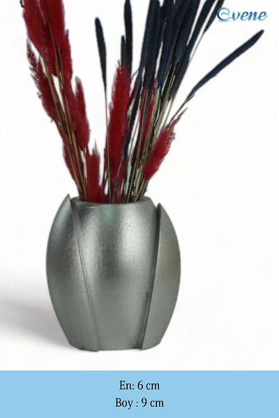 Evene Vase Small Vase Tabletop Vase Home Decoration Vase Silver Color Model 14