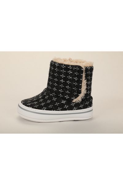 Baby Pattini Newborn Ilkadım Home Boots, Anti-Sweat Antibacterial Welsoft Fur Lined Gray Color Boots