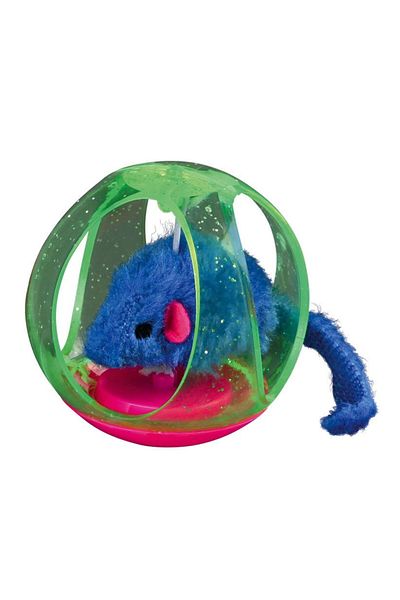Trixie Cat Toy, Plush Mouse in Ball, 6cm