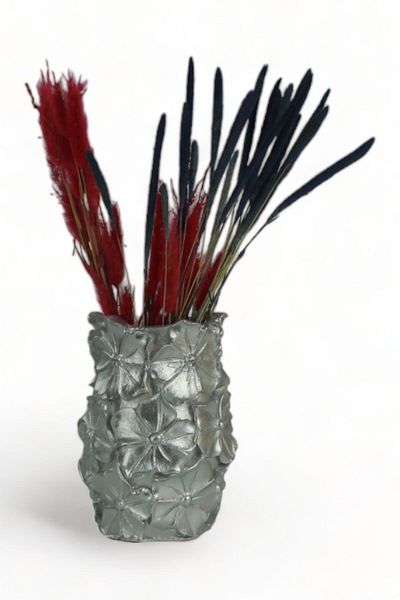 Evene Vase Small Vase Tabletop Vase Home Decoration Vase Silver Color Model 16