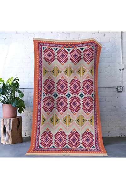 Rugs Modern Halı Pink Themed Multicolor Traditional Motif Patterned Vintage D...