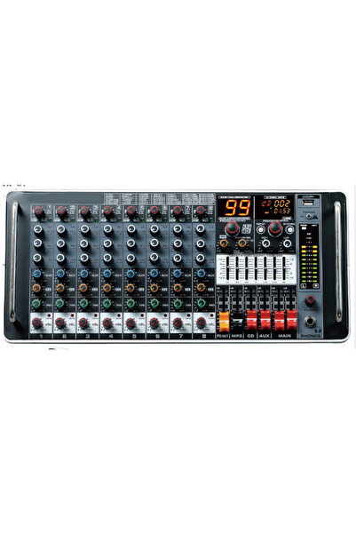 ODO Mr-8m99-5 8 Kanallı Efektli 2x500 Watt Rack Tipi Anfili Power Mikser