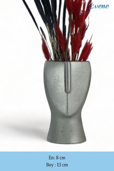 Evene Vase Small Vase Tabletop Vase Home Decoration Vase Silver Color Model 20