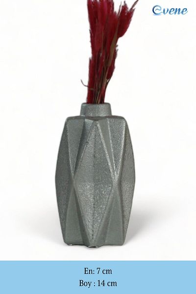 Evene Vase Small Vase Tabletop Vase Home Decoration Vase Silver Color Model 21