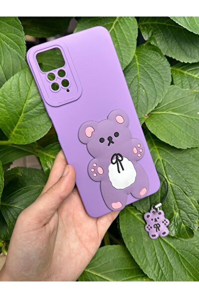 Aksesuarda Moda حافظة سيليكون متوافقة مع هاتف Xiaomi Redmi Note 11 Pro-note 12 Pro 4G مع شكل دب لطيف