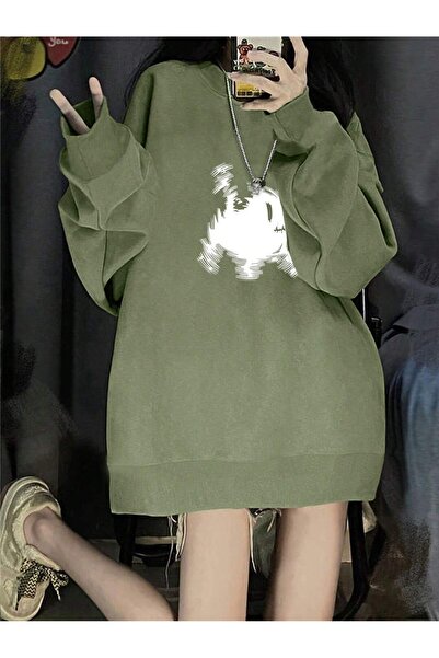 Tarzsokak Desen animat grafic Damla Sweat Green