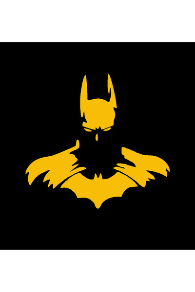 YAMANB Batman Sticker Araba Motorsiklet Oto Pc Sticker 14cm*13cm GÜNEŞ SARI