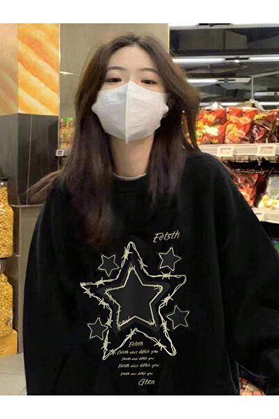 Tarzsokak Slogan Grafic Low Sweat Negru