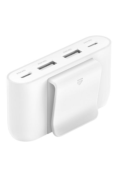 Belkin مضاعف USB 4 منافذ / 2x Type-c 2x Type A - أبيض (للشحن الفردي)