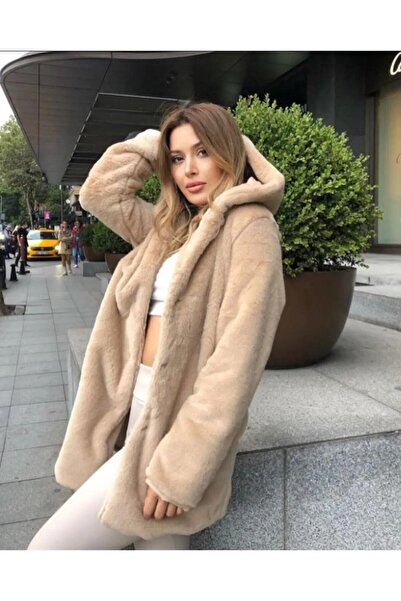 Lady Pixie Λούτρινο γούνινο παλτό με κουκούλα