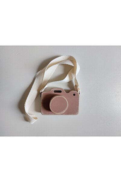 Plywoody Toys and More Ahşap Oyuncak Fotoğraf Makinesi Eskitme Sütlü Kahve