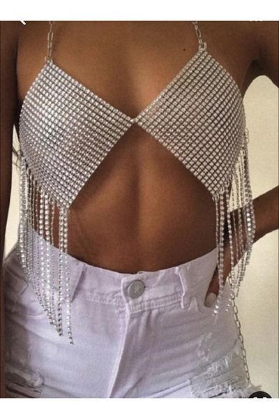 SmY Bag Brand stoned-like all-size adjustable crop bustier