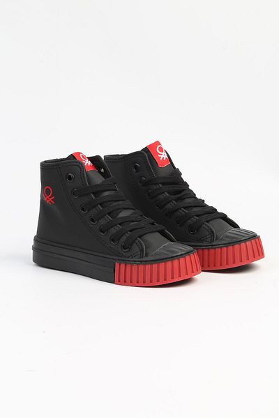 Benetton ®| BN-90560 - 3114 Black Red - Children's Sports Shoes