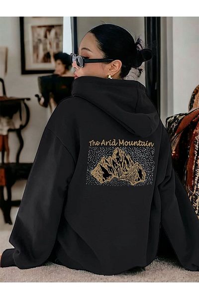 BENROMA 1 μπλουζάκι δώρο για αγορές 6 και άνω στο καλάθι - Unisex εμπριμέ φούτερ μεγάλου μεγέθους