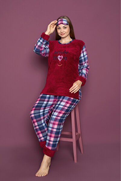 Asel Plus Size Fleece Pajama Set