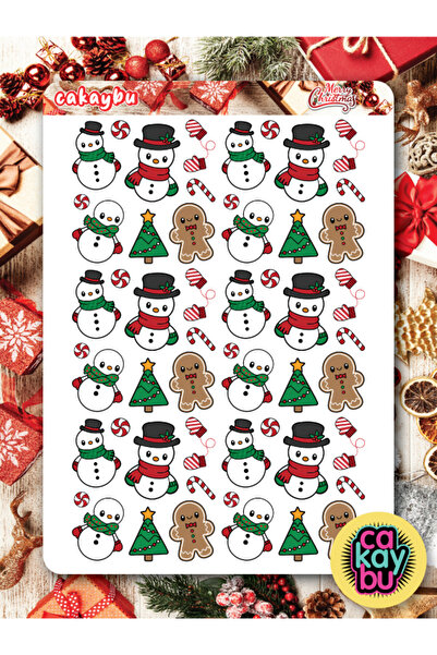 cakaybu Pachet cadou de Crăciun (de Anul Nou) - Set de 1 foaie de autocolante...