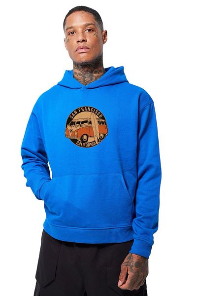 BENROMA 1 προϊόν είναι δώρο για αγορές 6 και άνω Unisex Car Printed Oversize φούτερ