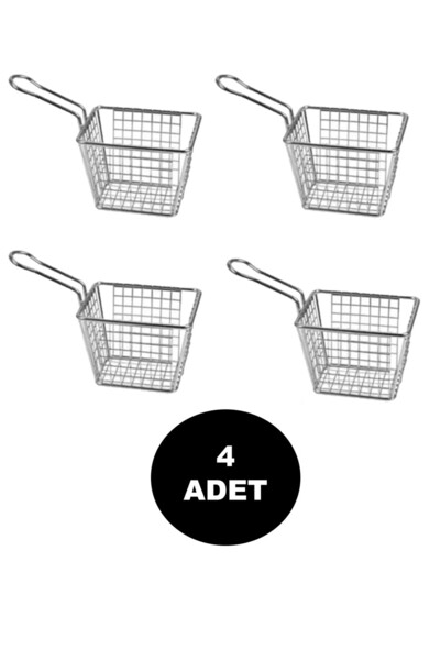 Dizayn Epinox 4 Adet Set Patates Sunum Kare Seyrek Psk-09 EPİ.PSK*09