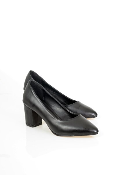 ayakkabiyolla Stiletto cu toc gros negru (6 cm)