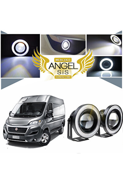Furens Fiat Ducato Uyumlu Universal Mercekli Led Angel Sis Farı 76 mm Beyaz Renk