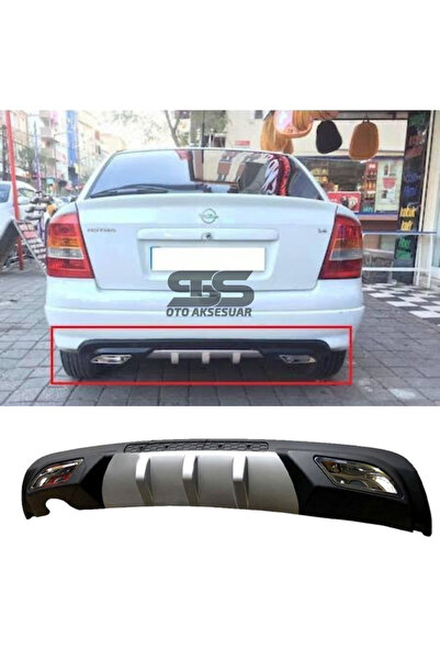 Furens Opel Astra G Difüzör Arka Tampon Eki 2 Egzoz Çıkışlı Gri