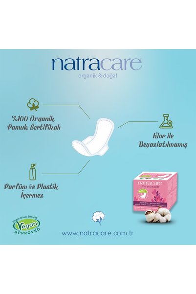 Natracare Organic and Natural Winged Ultra Extra Pad Regular Set of 6 - 72 Pads