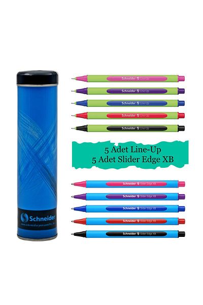 SCHNEIDER Line-Up 0.4mm+Slider Edge XB(mm) Ballpoint Pen Metal Tube Set of 10 SCT953