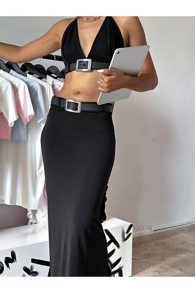 Gülşah Evecen Speciální design Black Beltless Black Bralet