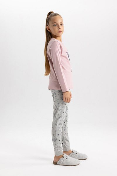 DeFacto Set de pijamale cu mâneci lungi cu model pentru fete
