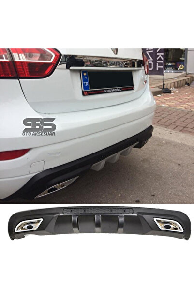 Furens Renault Fluence Difüzör Arka Tampon Eki 2 Egzoz Çıkışlı Siyah