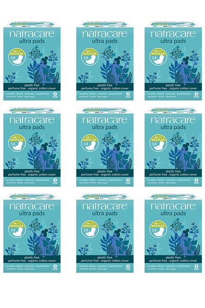 Natracare Organic and Natural Winged Ultra Pad Regular Set of 9 - 126 Pads