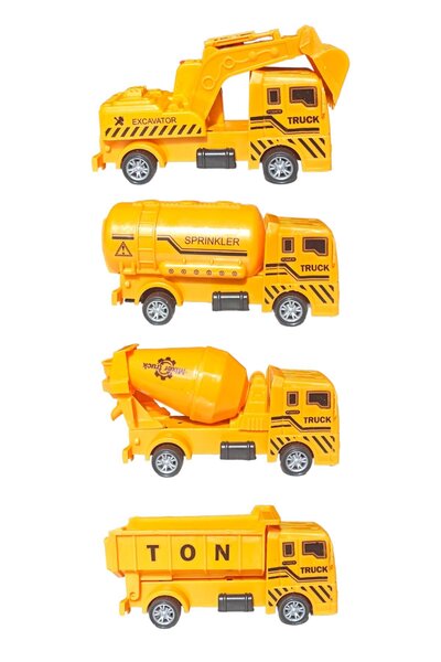 PopŞeker هدية مثالية للصغار من البناء: مجموعة من 4 آلات عمل ألعاب مع ميزة الس...