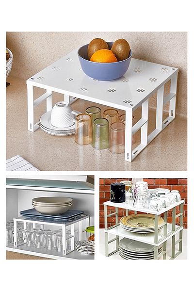 ORGANİZERS Craftsman Μεταλλικό ράφι οργάνωσης ντουλαπιών κουζίνας, ράφι ποτηριών, ράφι μπάνιου 1 τεμάχιο