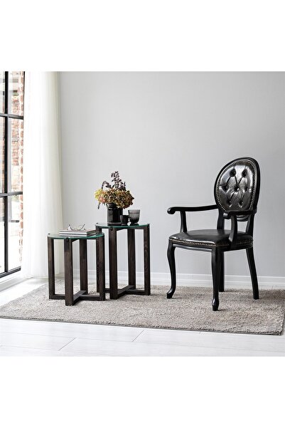 NEOstill - Amalfi 2li Sehpa / Antrasit Masif