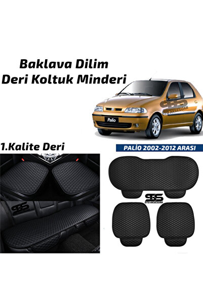 Furens Fiat Palio 2002-2012 Arası Siyah Deri Oto Koltuk Minderi