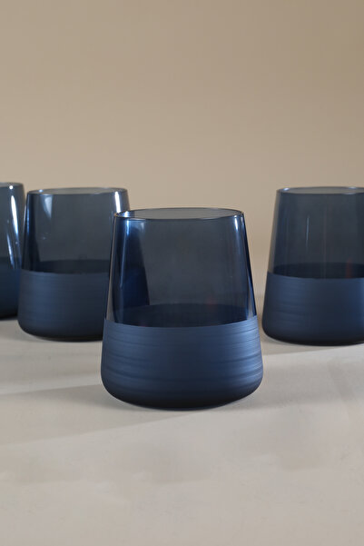 Rakle Matte 6'lı Su Bardağı Seti Mavi 420 cc