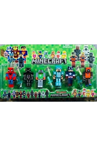 SRT Dzc Kuzenler Avm Minecraft 6 Lı Figür Batmen Kaptan Karakter Oyuncaklar